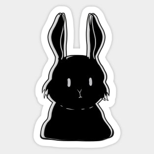 Black bunny kawaii Sticker